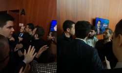 Bakan Kurum'un korumalarından gazetecilere müdahale: Basın mensupları salonu terk etti