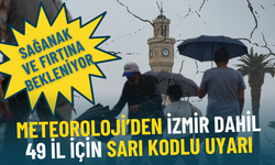 İzmir dahil 49 il için sarı kodlu sağanak ve fırtına alarmı: Meteoroloji Genel Müdürlüğü tek tek uyardı