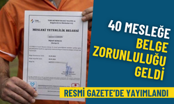 Resmi Gazete’de yayımlandı: 40 mesleğe belge zorunluluğu geldi, olmayan çalışamayacak!