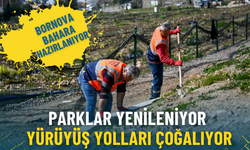 Bornova bahara hazırlanıyor: Parklar yenileniyor, yürüyüş yolları çoğalıyor
