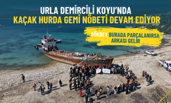 Urla Demircili Koyu’nda kaçak hurda gemi nöbeti devam ediyor: Gökbey burada parçalanırsa arkası gelir