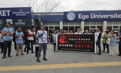 Ege Üniversitesi Sağlık Platformu'ndan şiddete karşı eylem: Birlikte mücadele edersek karanlığı deleriz