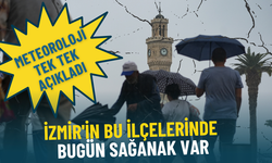 Meteoroloji tek tek açıkladı: İzmir'in bu ilçelerinde bugün sağanak var