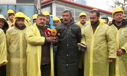 Maden işçileri Yıldızlar SSS Holding önünde: İşçilerin haklarını versinler
