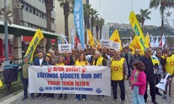 Okullarda şiddete karşı iş bıraktılar: İzmir'de eğitimciler sokağa indi!