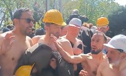 Hakkını arayan madencilere polisten biber gazlı müdahale!