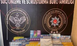 İzmir'de hafif ticari araçta 530 kilogram kaçak tütün ele geçirildi