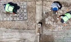 Aspendos'ta tarihi keşif: 3. yüzyıla ait nehir tanrısı tasviri ortaya çıktı