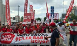 DİSK’ten NATO protestosu... Çerkezoğlu: Kaynaklar barışa ve insana ayrılsın