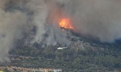 Fethiye'de çıkan orman yangınına havadan ve karadan müdahale sürüyor