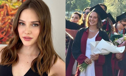 Güzel oyuncu Alina Boz üniversiteden mezun oldu