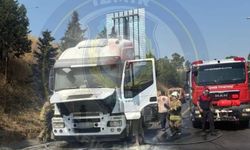 Bayraklı Büyük Tünel’den geçecekler dikkat: Çekici yangını var
