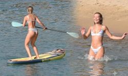 Melisa Döngel Cennet Koyu'nda tatil keyfini yaşadı