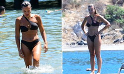 Mihre Mutlu Bodrum'da fit görüntüsüyle dikkat çekti