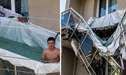 Serinlemek için balkona havuz yapmıştı... Hayalleriyle birlikte balkon da çöktü