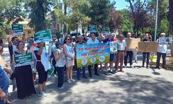 İzmir'de hastane bahçesinde eylem: Ağaçları kesmek, hastaların nefesini kesmektir