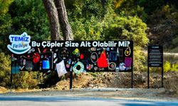 Fethiye'de çevreden toplanan çöpler billboardlarda sergileniyor