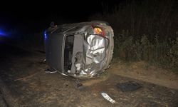 Ödemiş'te otomobilin devrilmesi sonucu 3 kişi yaralandı