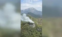 Antalya'da orman yangını: 4 helikopter, 2 uçak ile müdahale sürüyor