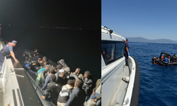 İzmir'de 57, Aydın'da 32 göçmen lastik bottan kurtarıldı