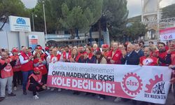 İzmir’de OMYA madencilik işçilerinden sendika eylemi: Sendika hakkı engellenemez!
