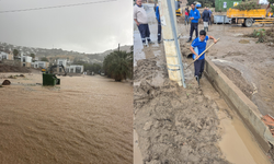 Bodrum'da sağanak yağış yolları göle çevirdi!