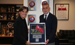 TFF Başkanı Hacıosmanoğlu Montella ile vedalaştı