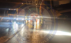 Bayraklı Tüneli’nde kaza nedeniyle sol şerit kapatıldı!