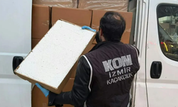 İzmir'de bir araçta 2 milyon 160 bin dolu makaron ele geçirildi