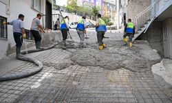 Bornova’da yıllardır sorun olan yokuş güvenli hale getirildi