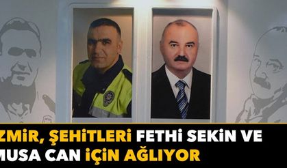 İzmir, şehitleri için ağlıyor: Fethi Sekin ve Musa Can ölümünün 5. yılında anıldı