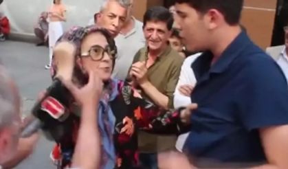 AKP’li kadın iktidarı eleştiren gence saldırmaya kalkıştı
