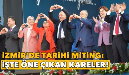 İzmir'de tarihi miting: İşte öne çıkan kareler!