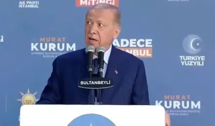 Mitingde ilginç anlar: Prompter durunca Erdoğan sustu