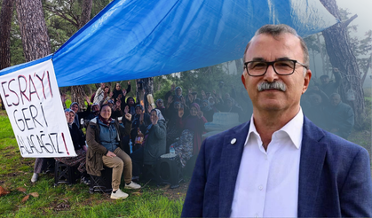 DEM Partili Akın Akbelen direniş alanında: Göz göre göre el koyma pratiği