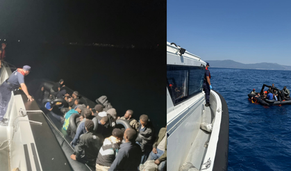 İzmir'de 57, Aydın'da 32 göçmen lastik bottan kurtarıldı