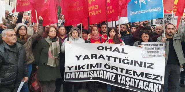 İzmir’de OHAL tepkisi: İktidar ömrünü uzatma çabalarından vazgeçmeli