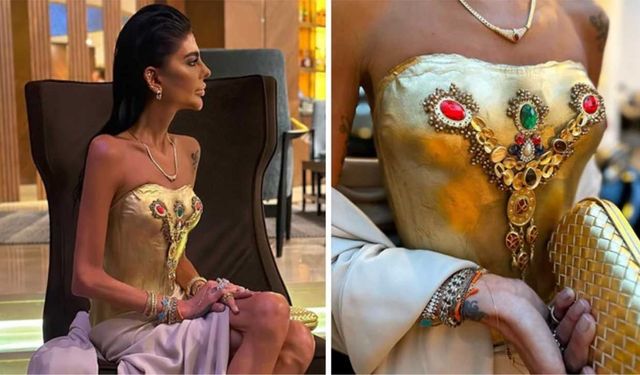 Süreyya Yalçın 3 milyon TL'lik elbise giydi: Altın kaplama