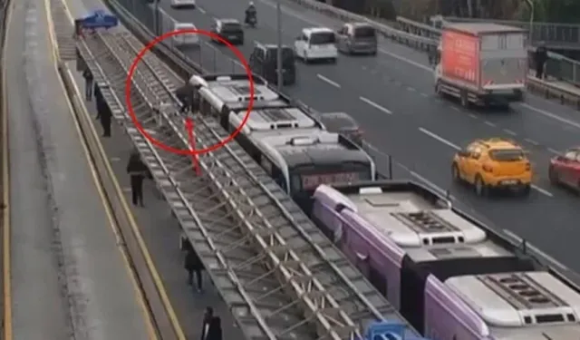 İstanbul’da tehlikeli yolculuk: Metrobüsün üstünde seyahat etti