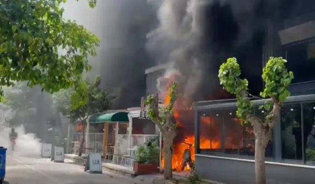 Manisa'da bir kafede yangın paniği: Kısa sürede söndürüldü