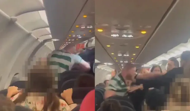 Uçakta panik anları: Sarhoş yolcu polise saldırdı