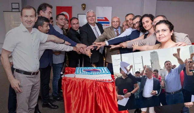 İzmir Metro A.Ş.'nin 24. yılı: İşçiler greve çıkarken yöneticiler yıldönümü pastası kesti!