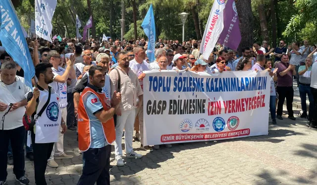 Büyükşehir emekçileri eyleme devam etti: AKP'nin yasakları ardına sığınıyorsunuz!