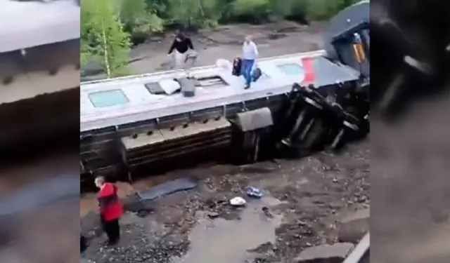 Rusya'da yolcu treni raydan çıktı: 50 yaralı