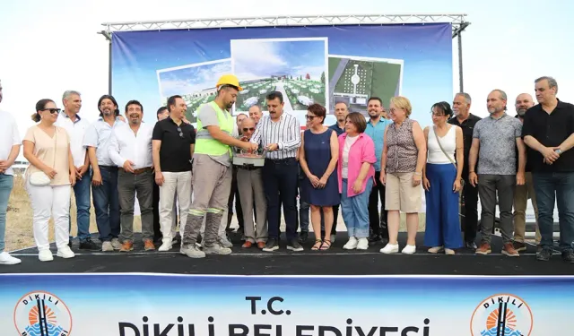 Temelleri atıldı: Dikili'ye düğün salonu müjdesi