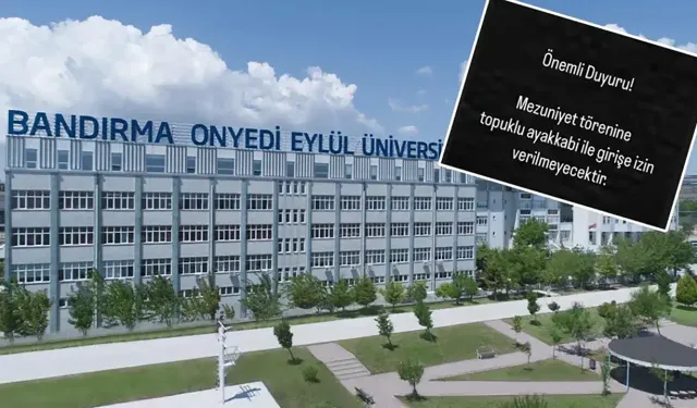 Bandırma Üniversitesi'nden tepki çeken açıklama: Mezuniyete topuklu ayakkabıyla gelmek yasak