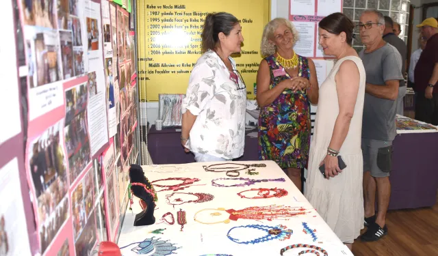 Foçalı kadınların el emeği göz nuru: Özel tasarım takı sergisi açıldı