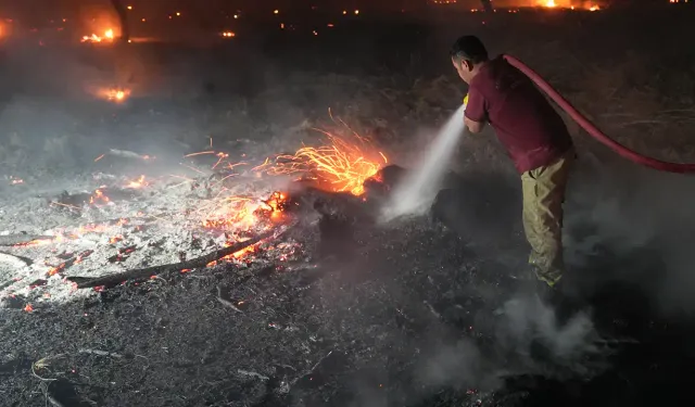 Gaziemir'deki yangına müdahale sürüyor: Yerleşim yerleri kurtuldu