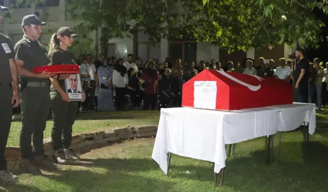 Bergama'da şehit olan Orman İşletme Müdürü için cenaze töreni düzenlendi