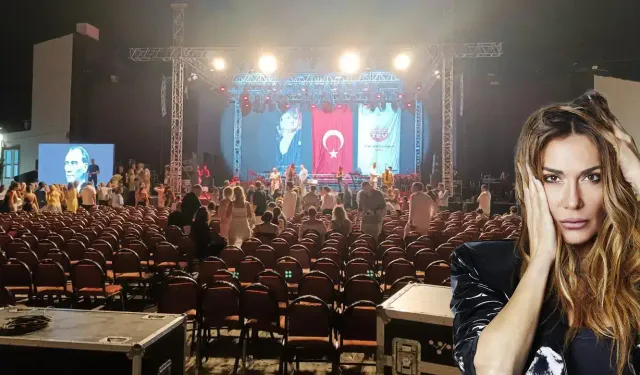 Çeşme'de skandal: Yunan Diva Türk Bayrağı ve Atatürk posteri var diye sahneye çıkmadı
